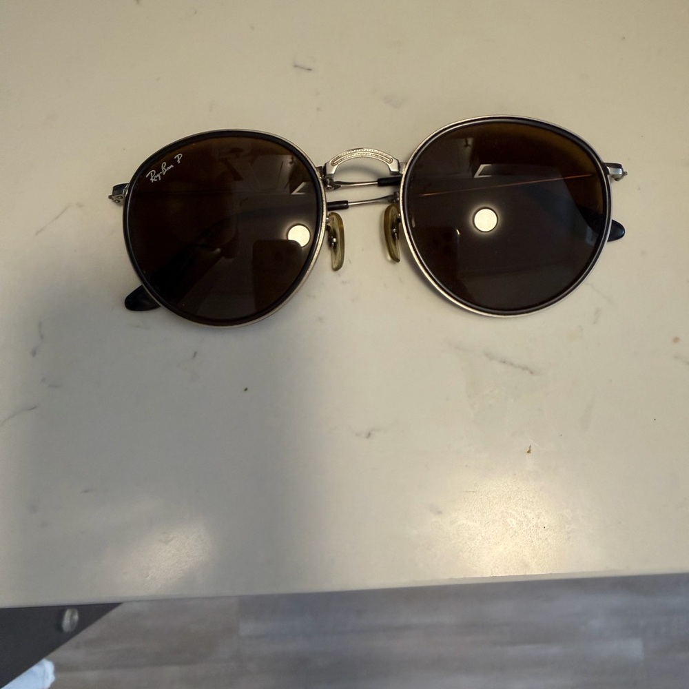 Ray-Ban Round Metal Sunglasses Foldable